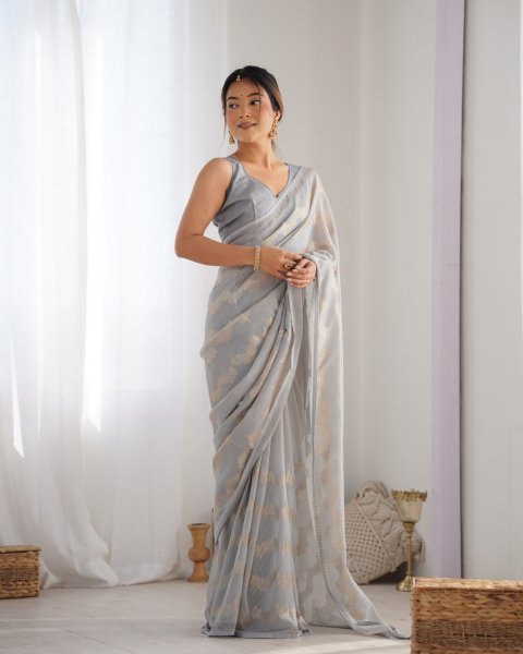 Designer Georgette Sequin Saree with Blouse Top Wholesale Collection for Online Shopping  Georgette Sarees Wholesale