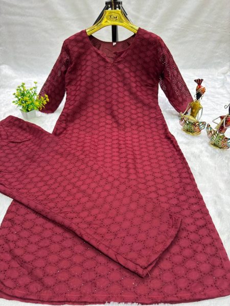 Designer  Hakoba cotton kurta with Pant  Kurti With Bottom Wholesale