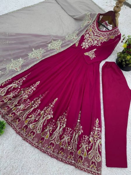 Designer Heavy Georgette Ready Made Suit with Dupatta Set Elegant Wedding Wear Look For Best Price Anarkali Kurtis 