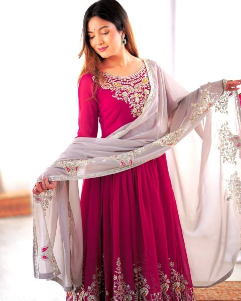 Designer Heavy Georgette Ready Made Suit with Dupatta Set Elegant Wedding Wear Look For Best Price Anarkali Kurtis 