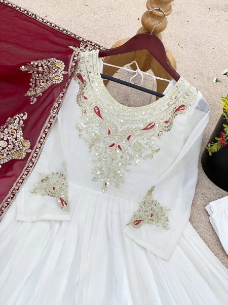 Designer Heavy Georgette Ready Made Suit with Dupatta Elegant Festive   Wedding Wear Available for Bulk Order at Manufacturer Price Anarkali Kurtis 