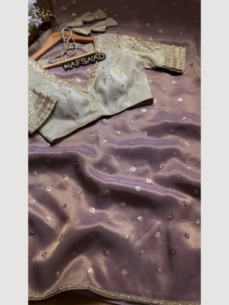 Designer  Heavy Twill Net Saree With Sequence work Net Sarees Wholesale