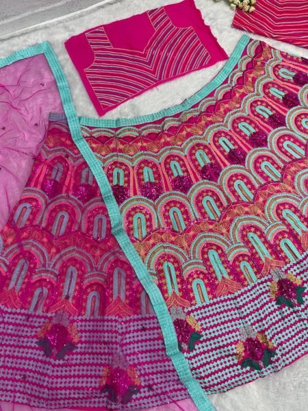 Designer Indian Bridal Lehenga Choli With  Sequance Work  Designer Lehenga Choli