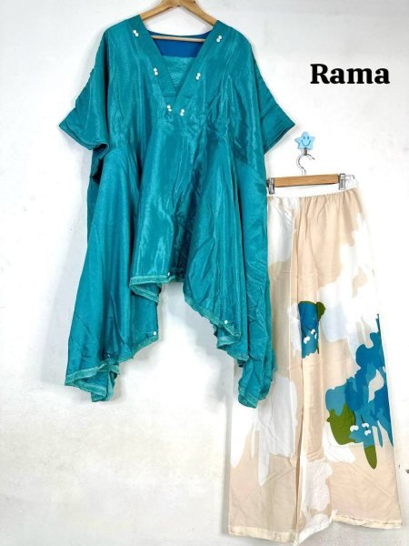Designer Kaftan Coord Set Heavy Chinon with Side Button & Full Lace New Summer Collection at Best Price CO ORD Sets