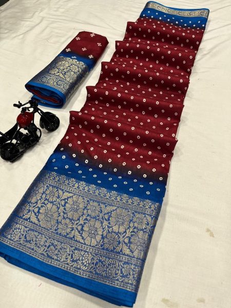 Designer Kalamkari Print Saree With Zig Zag Border Silk Sarees Wholesale