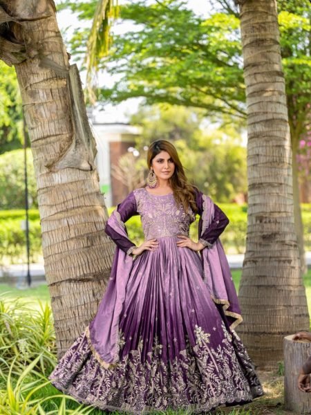 Designer Launching New Festival Long Gown   Duptta Set For Royal Export Manufacturing 
