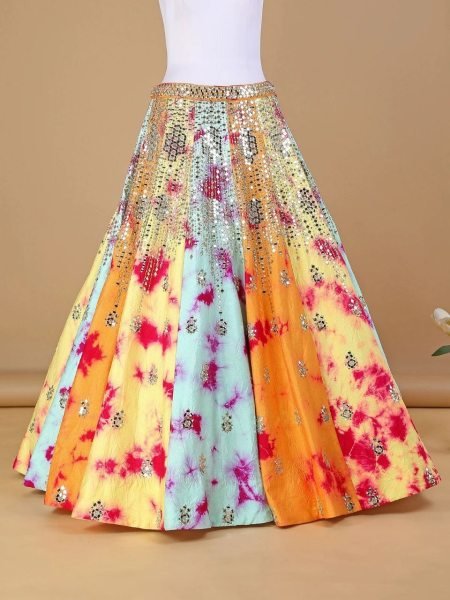 Designer Multicolour Lehenga Choli With Sequence Work Designer Lehenga Choli