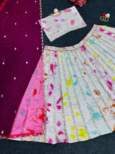 Designer Multicolour Lehenga Choli With Sequence Work Designer Lehenga Choli