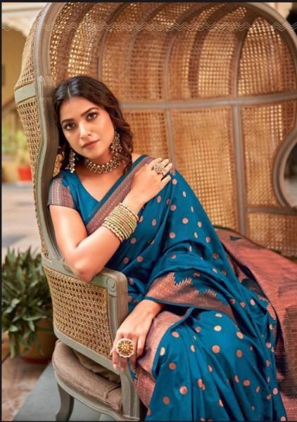 Designer Lichi Silk Saree Silk Sarees Wholesale