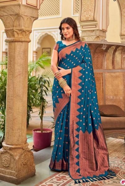 Designer Lichi Silk Saree Silk Sarees Wholesale