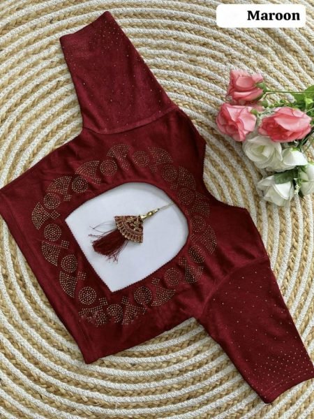 Designer Lycra Stretchable Blouse With Original Zari Work Blouse Collection