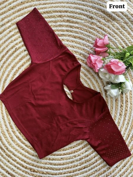 Designer Lycra Stretchable Blouse With Original Zari Work Blouse Collection