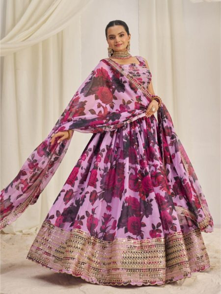 Designer Organza Lehenga Choli Collection 