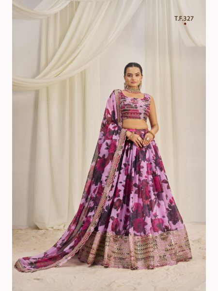 Designer Organza Lehenga Choli Collection  Designer Lehenga Choli