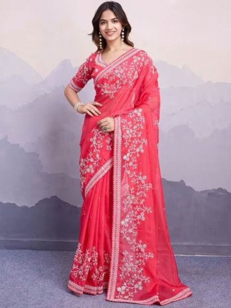 Designer Party Wear Tabby Silk Saree For Women Designer Wedding Sarees Wholesale