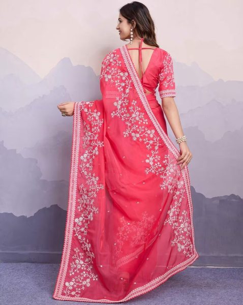 Designer Party Wear Tabby Silk Saree For Women Designer Wedding Sarees Wholesale