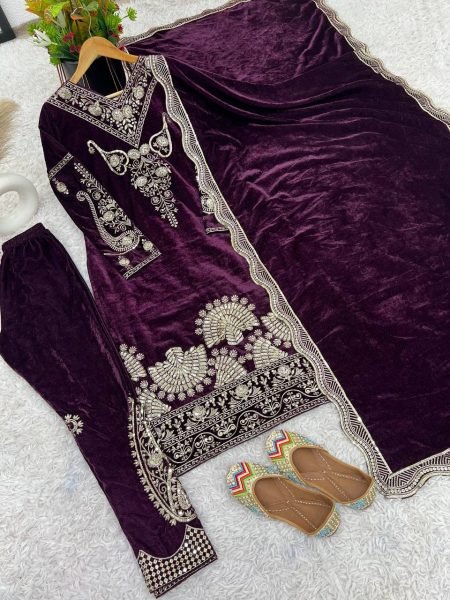Designer Party Wear Velvet Salwar Kameez at Manufacturer Rates Ready To Wear Collection