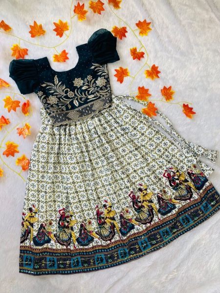 Designer Patola Kids Lehenga in Chinon Silk Girls Wear