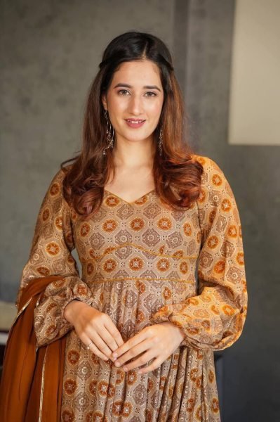 Designer Printed Full Flared Anarkali With Dupatta Anarkali Kurtis 