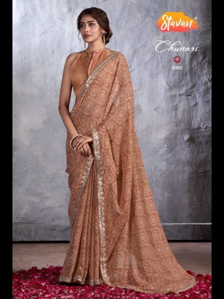Designer Pure Chiffon With Cutwork Embroidery Work Saree Pure Chiffon Sarees Wholesale