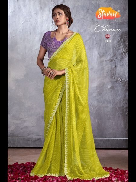 Designer Pure Chiffon With Cutwork Embroidery Work Saree Pure Chiffon Sarees Wholesale