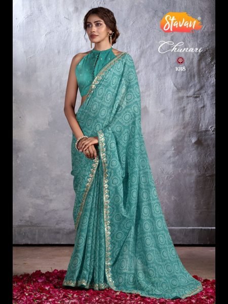 Designer Pure Chiffon With Cutwork Embroidery Work Saree Pure Chiffon Sarees Wholesale