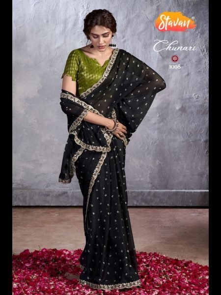 Designer Pure Chiffon With Cutwork Embroidery Work Saree Pure Chiffon Sarees Wholesale