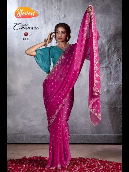 Designer Pure Chiffon With Cutwork Embroidery Work Saree Pure Chiffon Sarees Wholesale