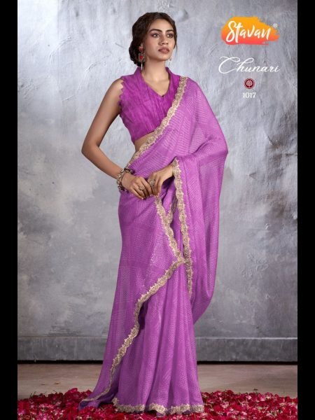 Designer Pure Chiffon With Cutwork Embroidery Work Saree Pure Chiffon Sarees Wholesale