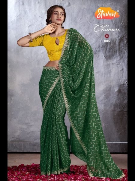 Designer Pure Chiffon With Cutwork Embroidery Work Saree Pure Chiffon Sarees Wholesale
