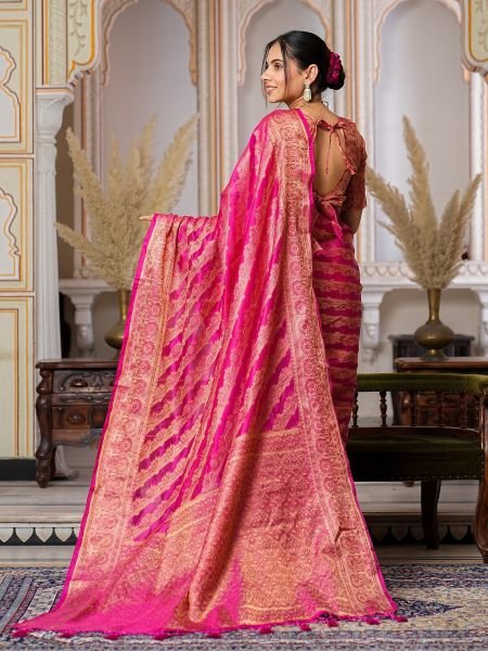 Designer Pure Organza Saree For Woman  Organza Sarees Wholesale
