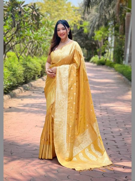 Designer Pure Soft Banarasi Silk Sareee With Zari Work Banarasi Saree Wholesale