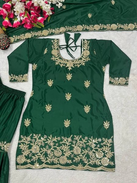 designer sharara palazzo suit in soft crepe sequin detailed dupatta for celebration looks Ready To Wear Collection