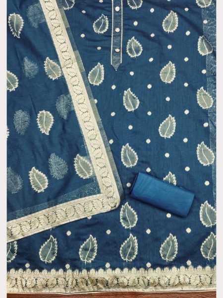 Designer  simmer jacquard Dress Material Collection  Color Set Matching Dress Material Wholesale