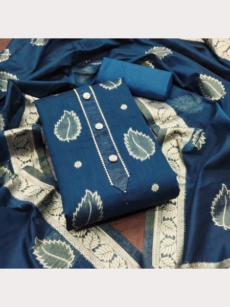Designer  simmer jacquard Dress Material Collection  Color Set Matching Dress Material Wholesale
