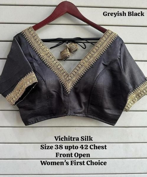 Designer Vichitra Silk Embroidery Work Blouse Collectrion  Blouse Collection