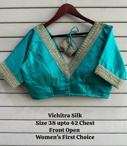 Designer Vichitra Silk Embroidery Work Blouse Collectrion  Blouse Collection