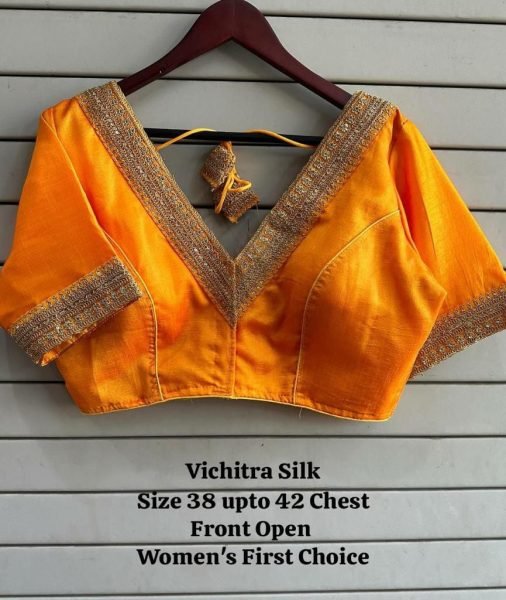 Designer Vichitra Silk Embroidery Work Blouse Collectrion  Blouse Collection