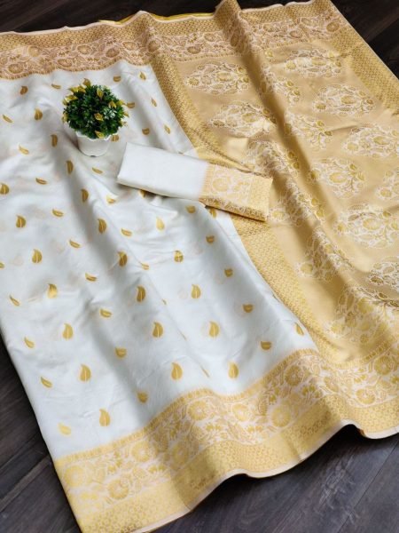  Designrer Soft Kanjivaram Pattu Jacquard Silk Silk Sarees Wholesale