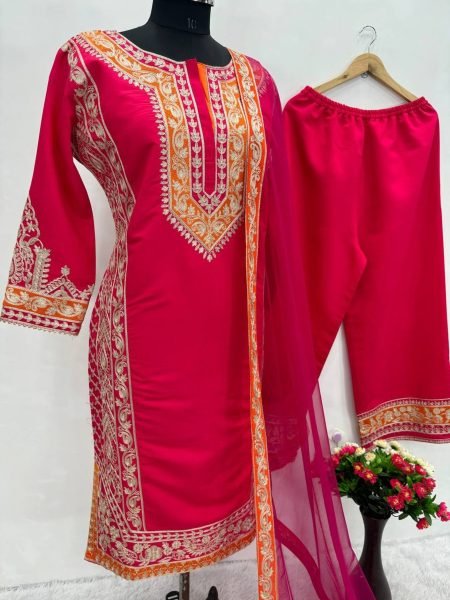 DESINGNER HEAVY ROMAN SILK SUIT Pakistani Suits Wholesale