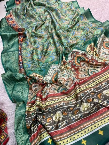 Digital Bandhani Sarees with Foil Mirror Border & Contrast Pallu At Manufacturer Rate Bandhej Sarees Wholesale