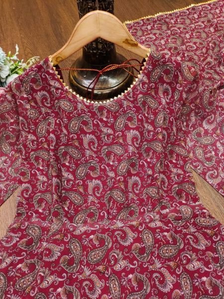 Digital Printed Fox Georgette Gown With Dupatta Kurti With Dupatta Wholesale