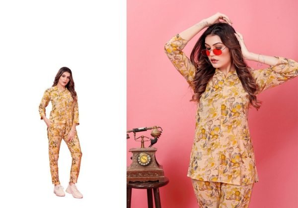 Digitally Printed Resort Wear Readymade Co Ord Set CO ORD Sets