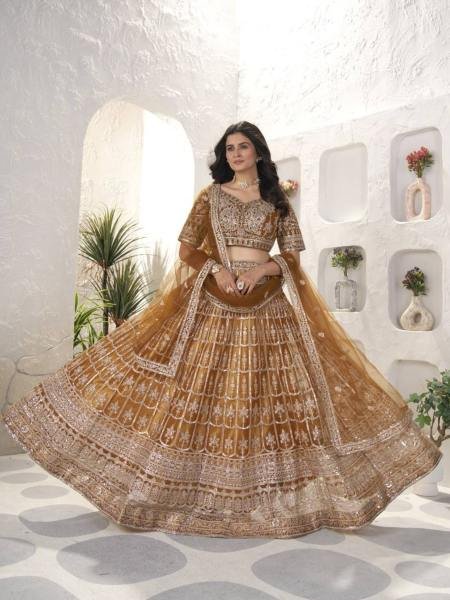 Discover Stunning  Embroidered Net Lehenga Choli By Royal export at wholesale rate   Lehenga