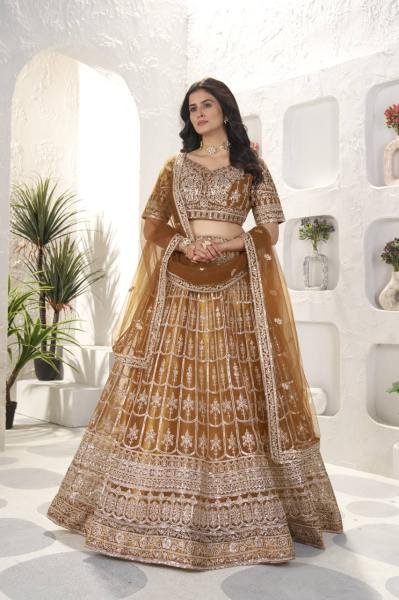 Discover Stunning  Embroidered Net Lehenga Choli By Royal export at wholesale rate  Designer Lehenga Choli