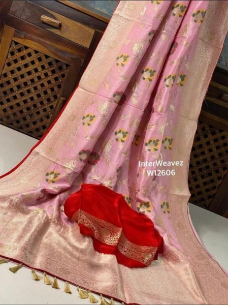 Dola Silk Saree With Meenakari   Zari Weaving   Silk Sarees Wholesale