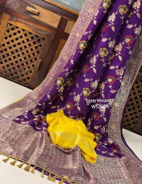 Dola Silk Saree With Meenakari   Zari Weaving   Silk Sarees Wholesale