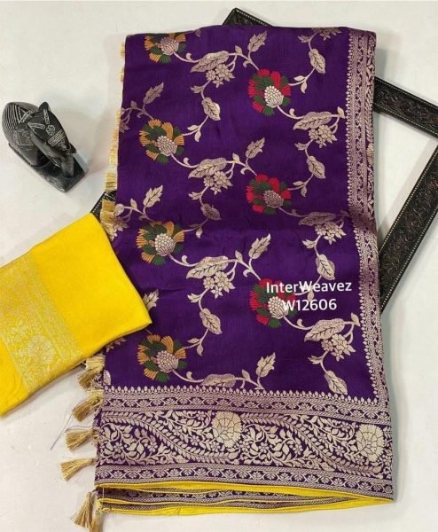 Dola Silk Saree With Meenakari   Zari Weaving   Silk Sarees Wholesale