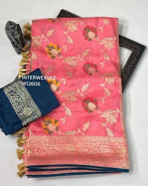 Dola Silk Saree With Meenakari   Zari Weaving   Silk Sarees Wholesale