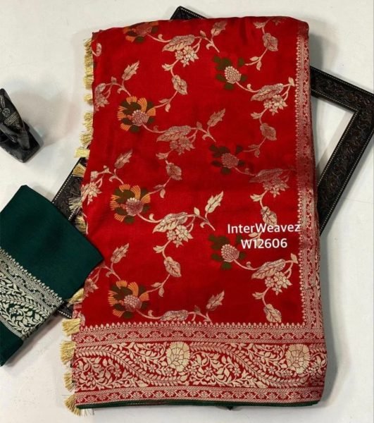Dola Silk Saree With Meenakari   Zari Weaving   Silk Sarees Wholesale